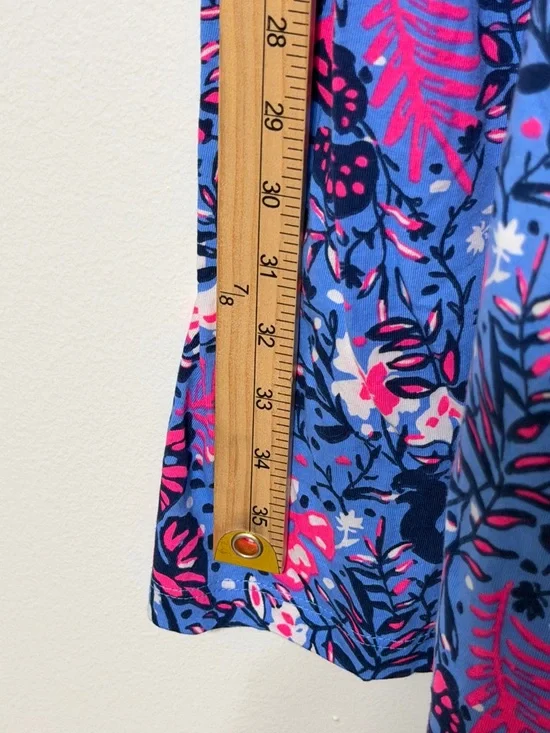 Lilly Pulitzer Geanna Floral Swing Dress Size XXL Blue Pink - Picture 8 of 9